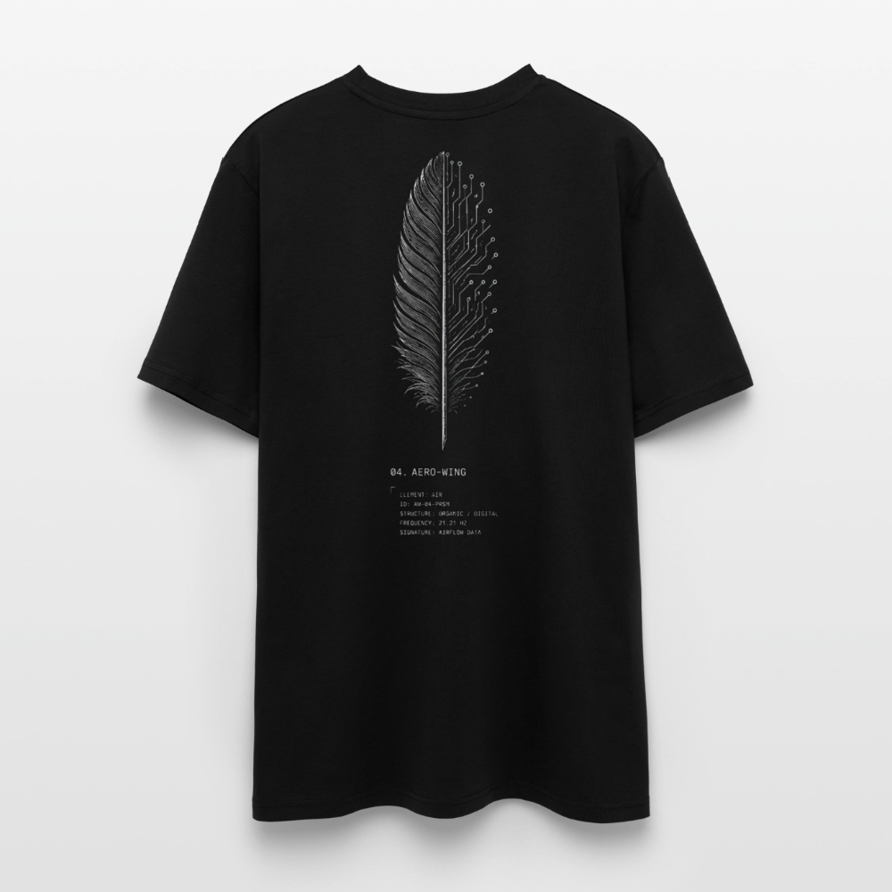 PRISM // AERO-WING – Premium Bio-Shirt - Schwarz