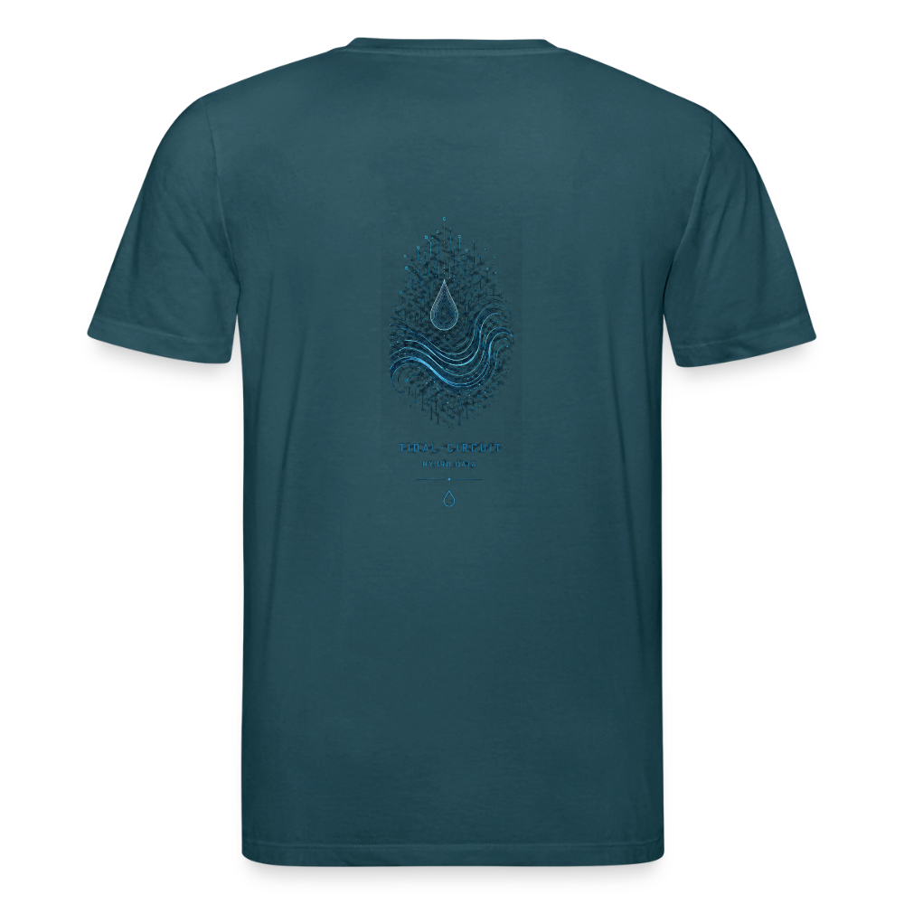 PRISM // TIDAL-CIRCUIT – Premium Bio-Shirt - Dunkles Petrol