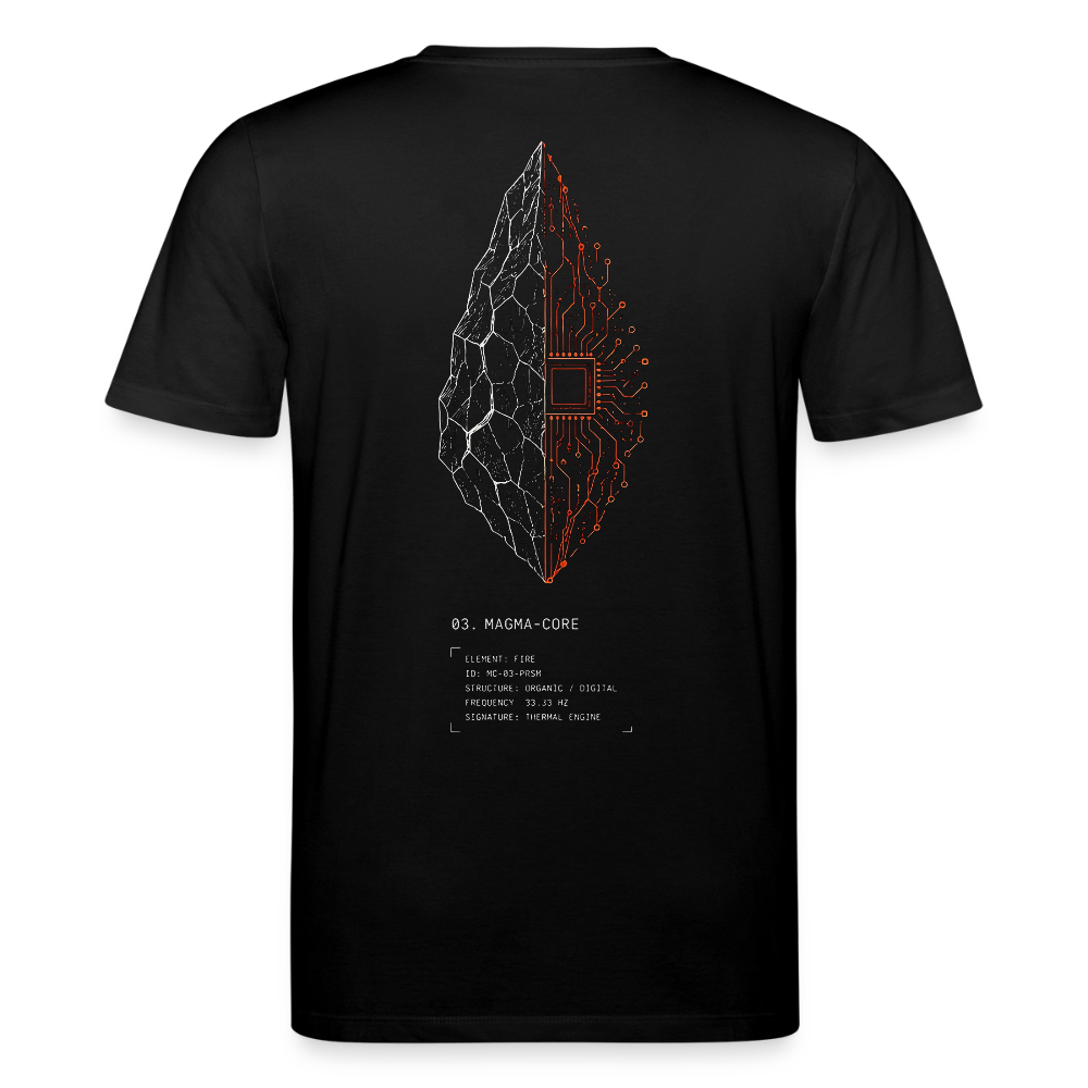PRISM // MAGMA-CORE – Premium Bio-Shirt - Schwarz