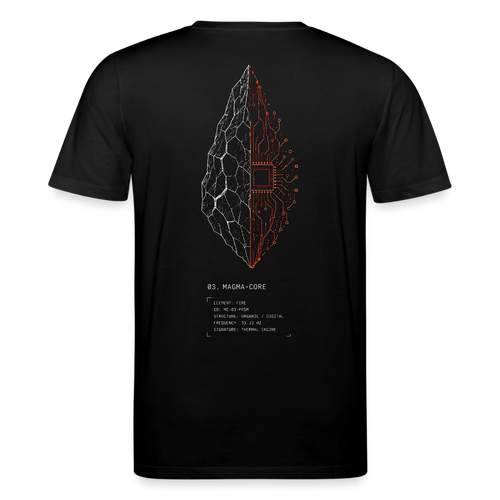PRISM // MAGMA-CORE – Premium Bio-Shirt - Schwarz