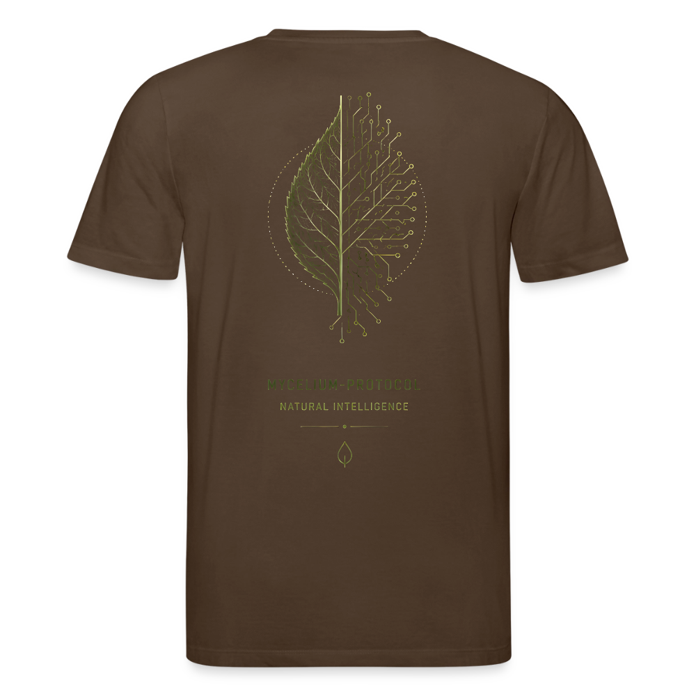 PRISM // MYCELIUM-PROTOCOL – Premium Bio-Shirt - Dunkelbraun