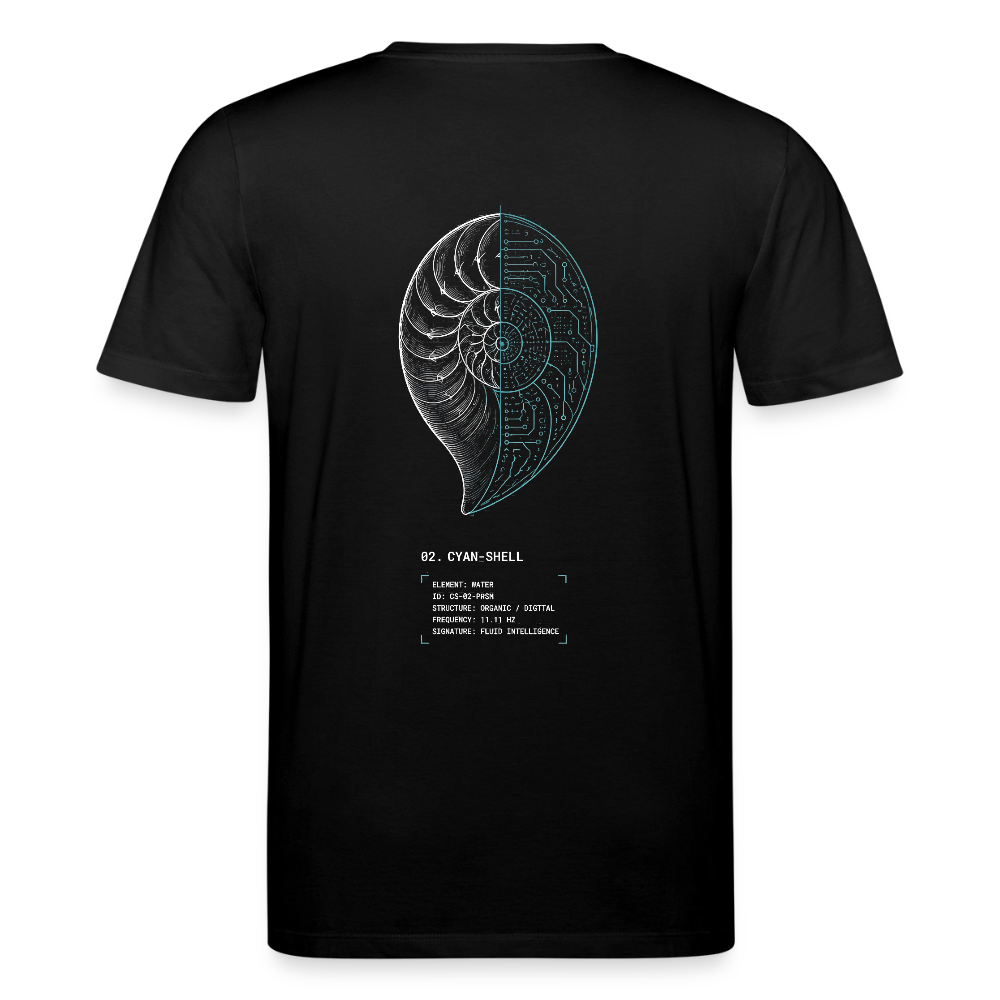 PRISM // CYAN-SHELL – Premium Bio-Shirt - Schwarz