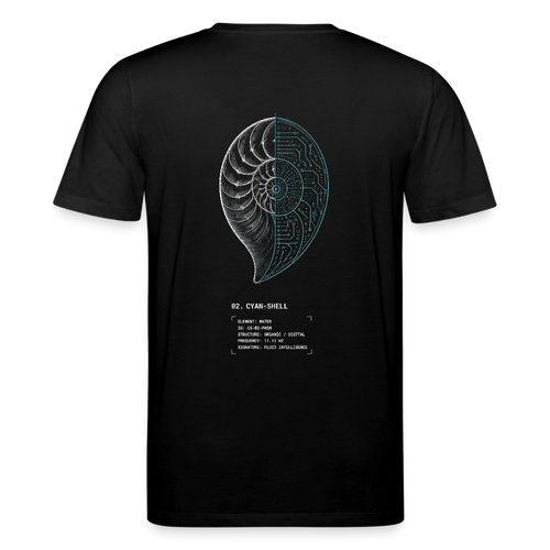 PRISM // CYAN-SHELL – Premium Bio-Shirt - Schwarz