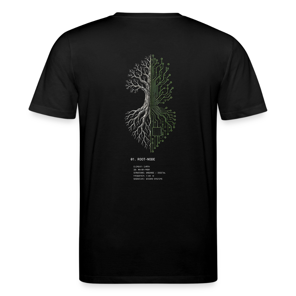 PRISM // ROOT-NODE – Premium Bio-Shirt - Schwarz