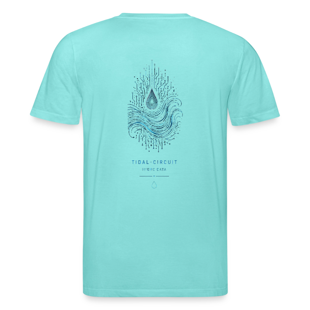 PRISM // TIDAL-CIRCUIT – Premium Bio-Shirt - Poolblau