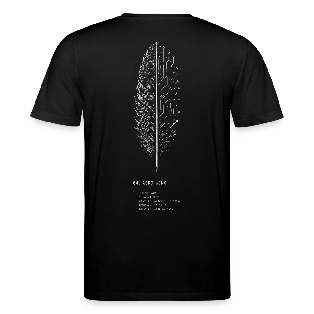 PRISM // AERO-WING – Premium Bio-Shirt - Schwarz