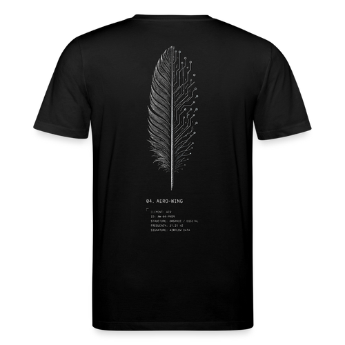 PRISM // AERO-WING – Premium Bio-Shirt - Schwarz