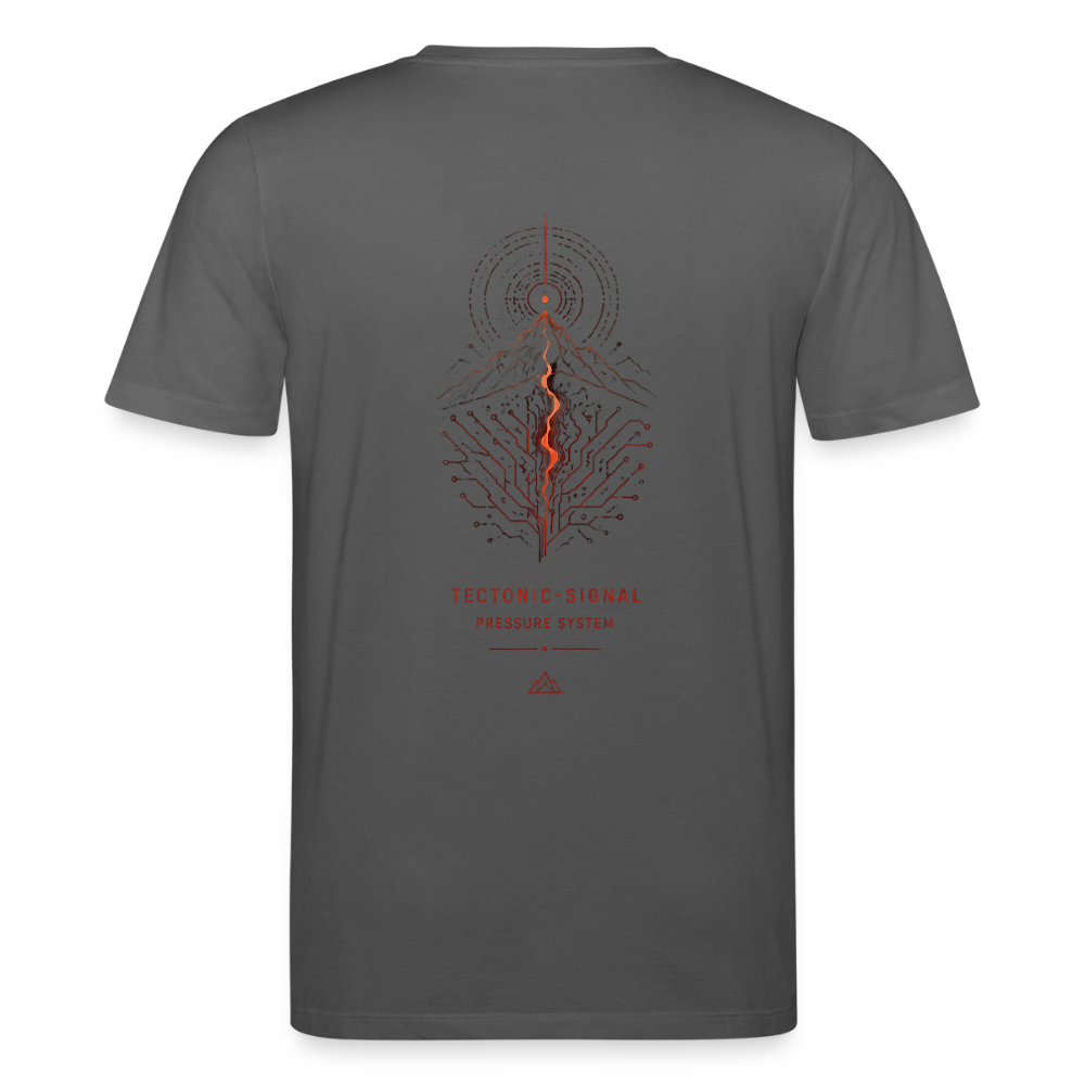 PRISM // TECTONIC-SIGNAL – Premium Bio-Shirt - Anthrazit