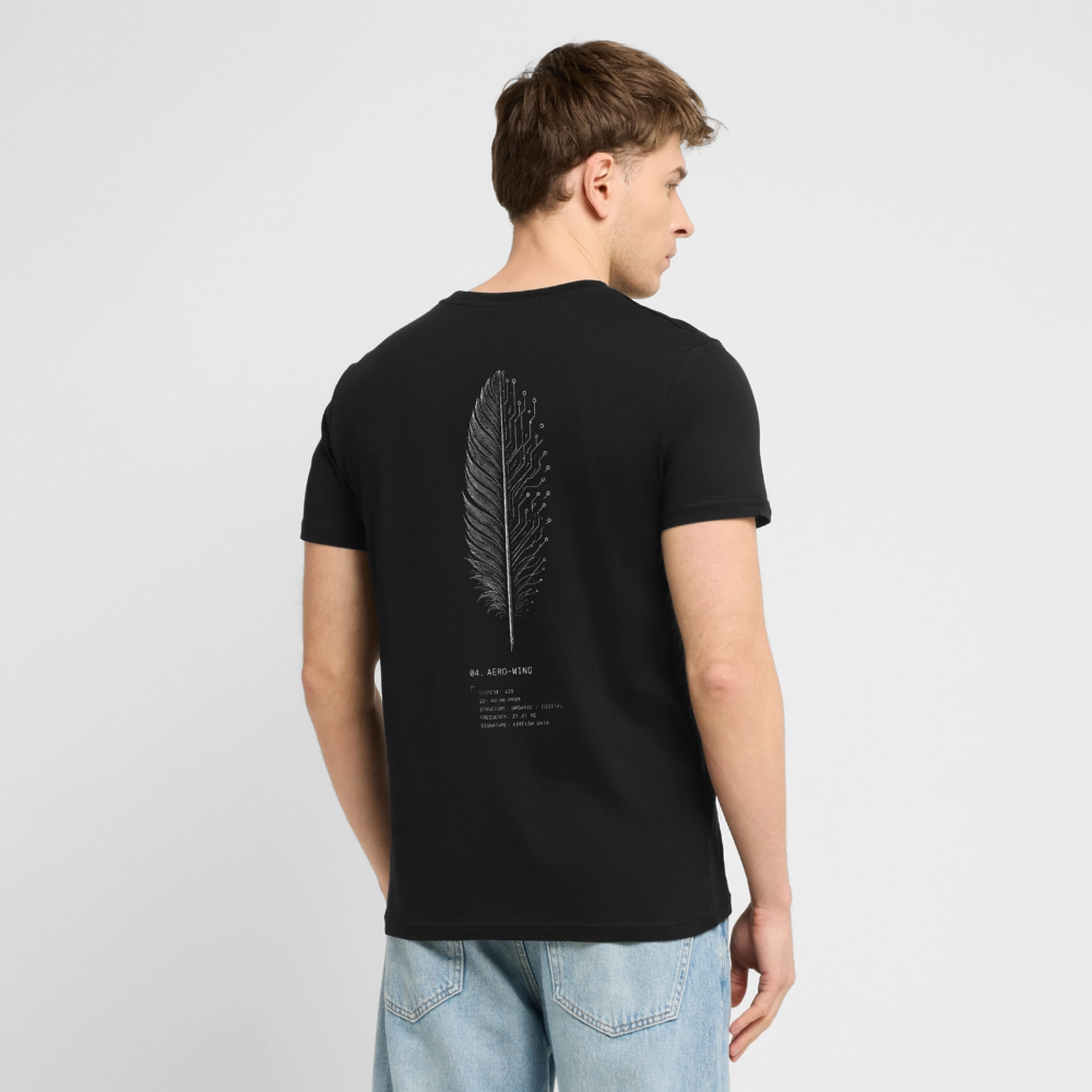 PRISM // AERO-WING – Premium Bio-Shirt - Schwarz
