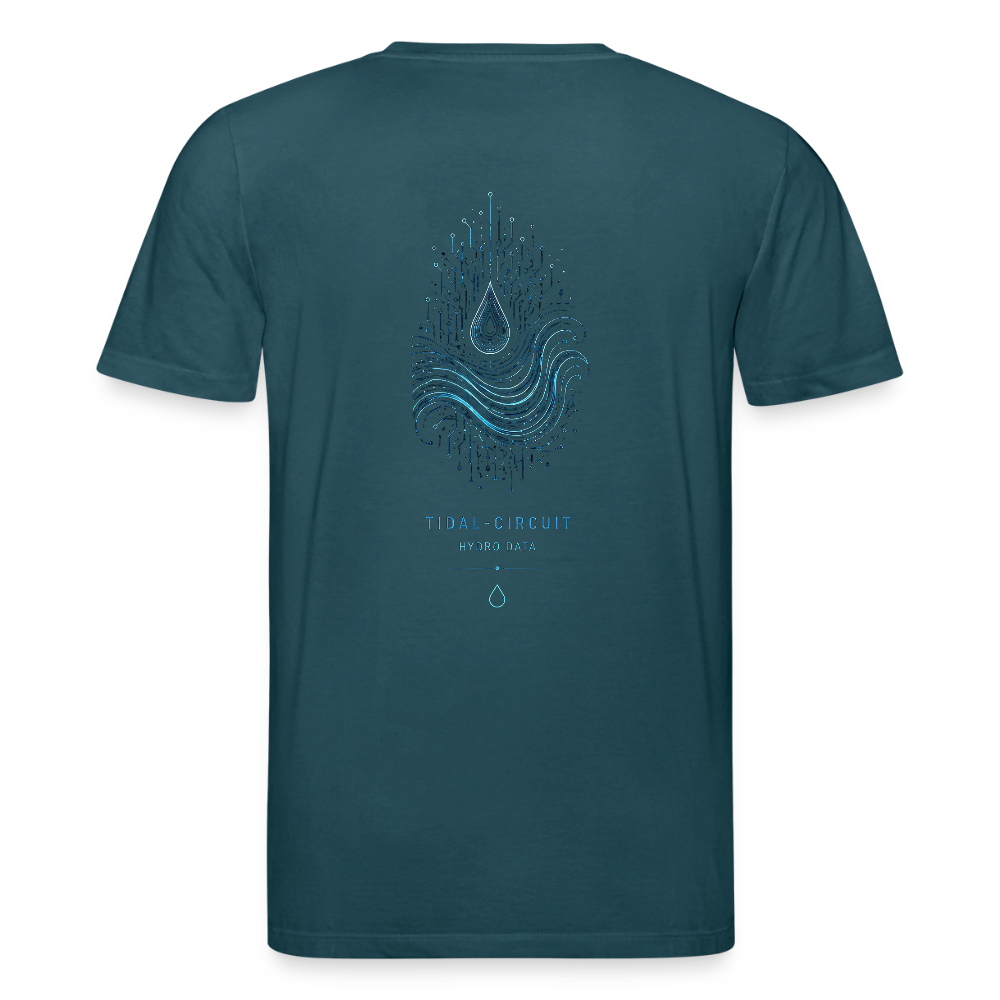 PRISM // TIDAL-CIRCUIT – Premium Bio-Shirt - Dunkles Petrol
