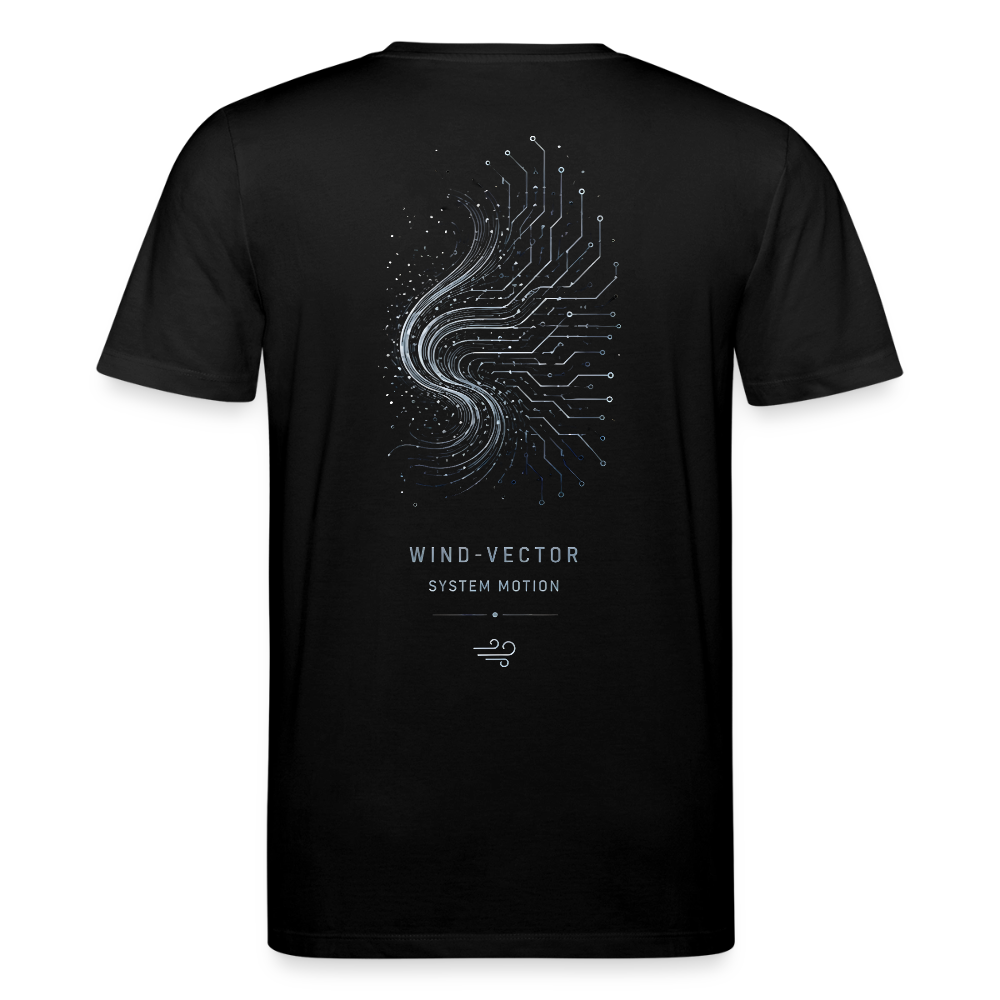 PRISM // WIND-VECTOR – Premium Bio-Shirt - Schwarz