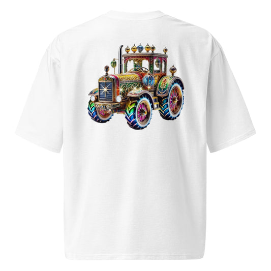 PRISM_Dragtor-oversized-Logo-t-shirt-white